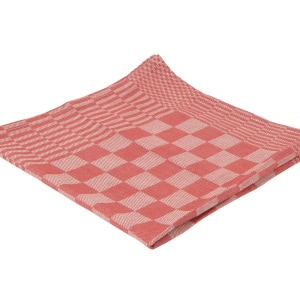 Theedoek blok ca. 65x65 cm rood set à 6