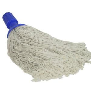 Spaanse mop ronde steelhouder 250 gram dop blauw