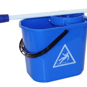 Spaanse mop met steel en emmer 12 liter compleet