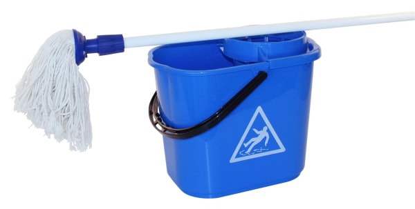 Spaanse mop met steel en emmer 12 liter compleet
