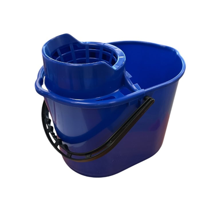 Mopemmer met uitwringkorf 12 liter blauw Mopemmer met uitwringkorf 12 liter blauw