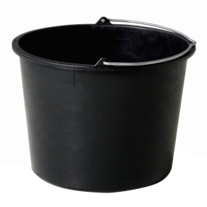 Bouwemmer zwart 12 liter