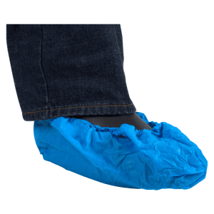 PE schoenovertrek blauw 35 my 2000 stuks