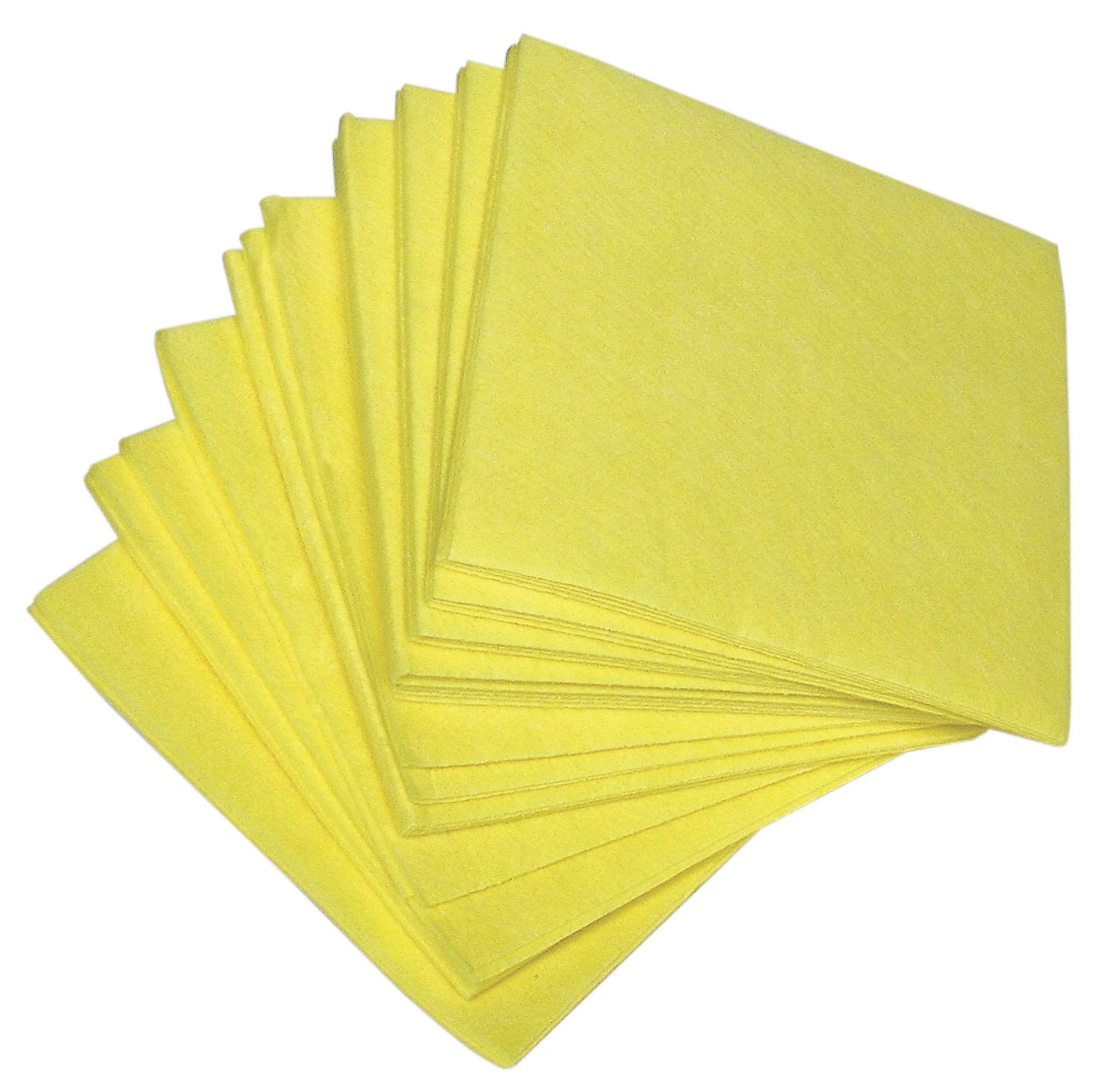 Vaatdoek viscose ca. 125 -grams pak à 10 ca. 38×40 cm geel