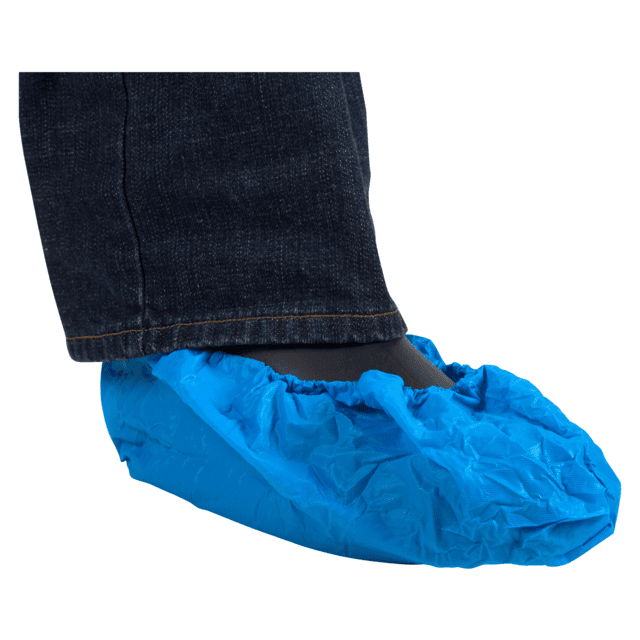 PE schoenovertrek blauw 180 my 1000 stuks PE schoenovertrek blauw 180 my 1000 stuks