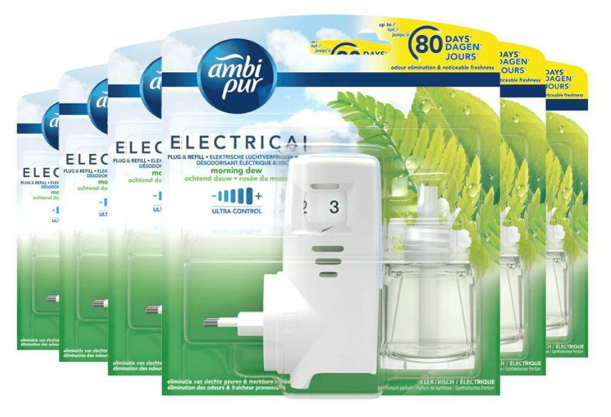 Ambi-Pur Elektrisch Starterkit Morning Dew 6X20ml Ambi-Pur Elektrisch Starterkit Morning Dew 6X20ml