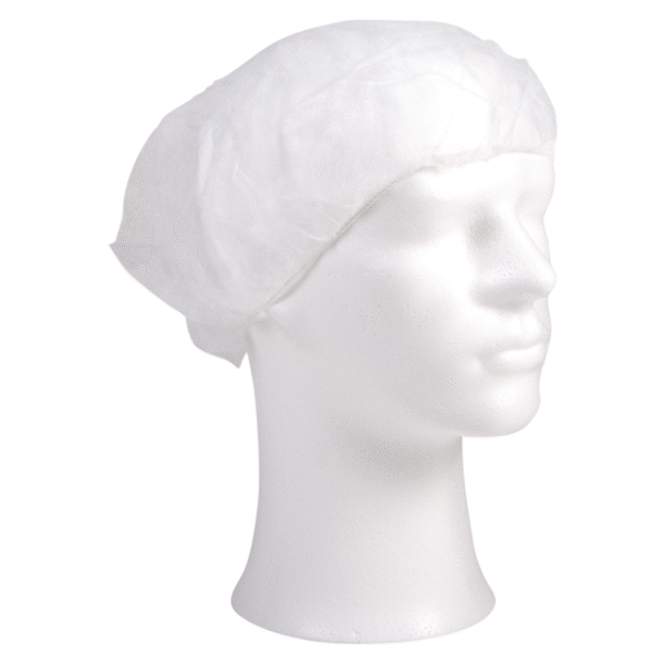Non woven baret wit, vlak