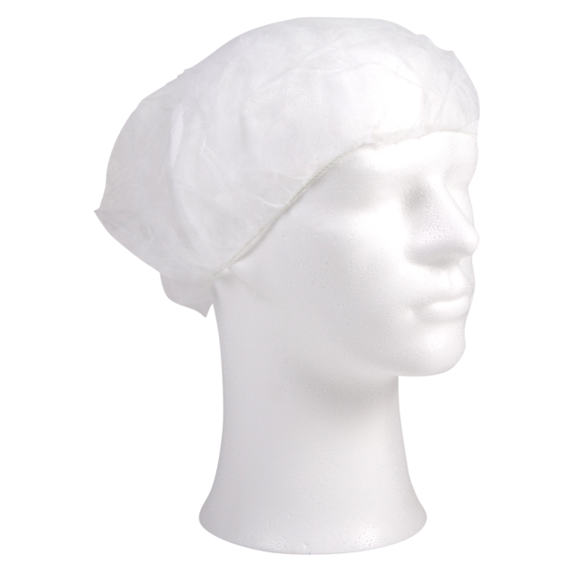 Non woven baret wit, vlak