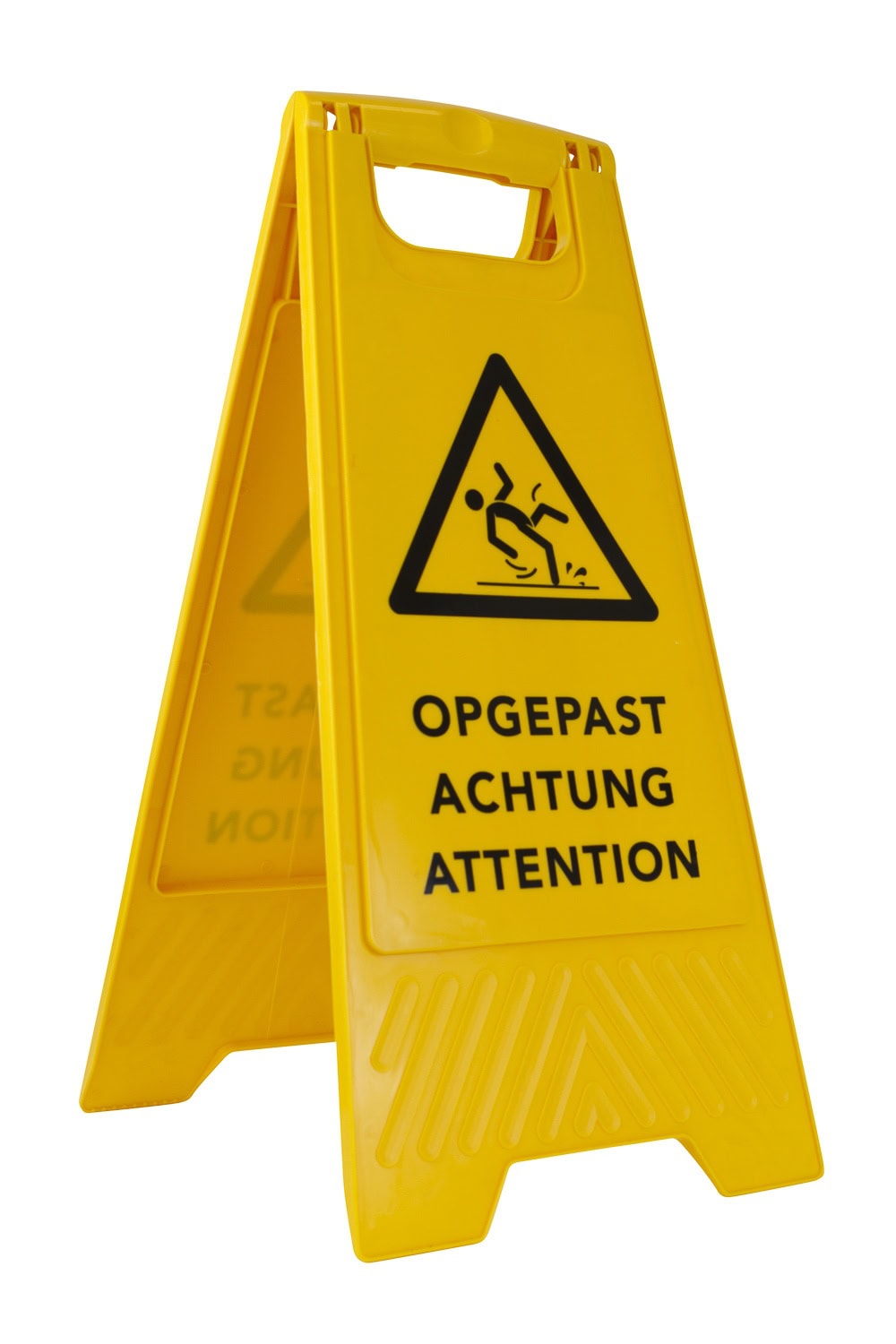 Waarschuwingsbord gladde vloer hoogte 60 cm 4-talig Waarschuwingsbord gladde vloer hoogte 60 cm 4-talig