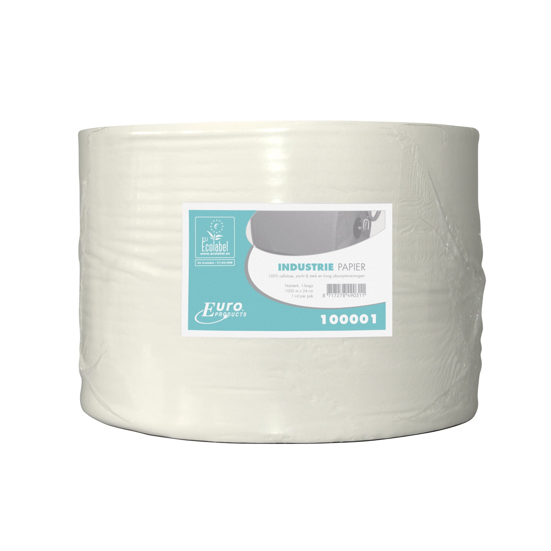 Industriepapier cellulose 1 laags – 1.000m x 24cm Industriepapier cellulose 1 laags – 1.000m x 24cm