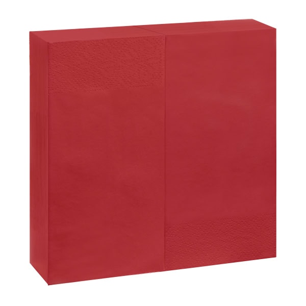 Servet rood - 40x40 1/8 vouw 2000st.