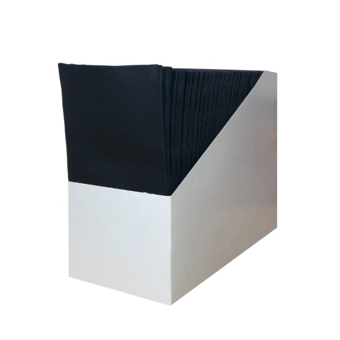 Servet Airlaid met slit – 1/8 fold zwart 40×40 600st. Servet Airlaid met slit – 1/8 fold zwart 40×40 600st.