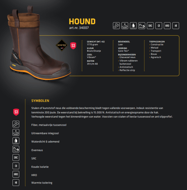 Grisport Safety Ranger Laars Hound / 34007 S3 +KN - Afbeelding 5