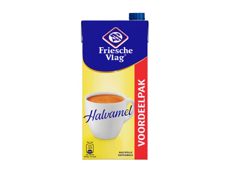 Koffiemelk Friesche Vlag halvamel 900ml