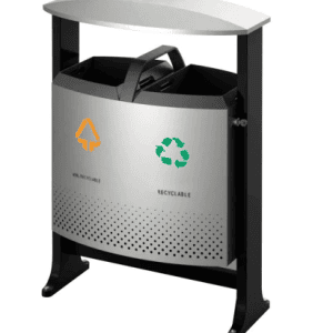 Buitenafvalbak afvalscheiding 2x39 liter