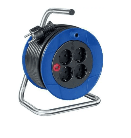 Haspel 15 meter 4-voudig 3 x 1.5mm² Haspel 15 meter 4-voudig 3 x 1.5mm²