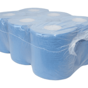 Midirollen blauw 6rol poetspapier 2laags 400vel geperforeerd 150m 6rollen