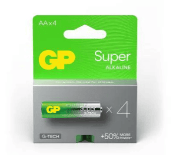 AA batterij GP Alkaline Super 1,5V 4 stuks AA batterij GP Alkaline Super 1,5V 4 stuks