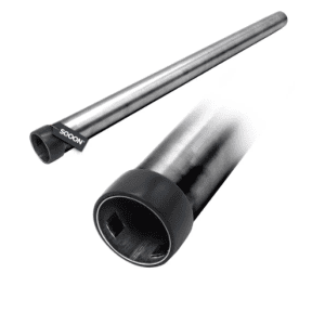 Zuigbuis 32 mm metaal chroom met ring