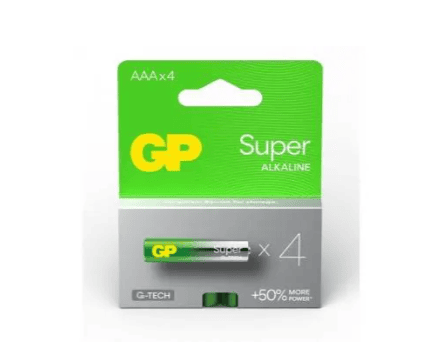AAA batterij GP Alkaline Super 1,5V 4 stuks AAA batterij GP Alkaline Super 1,5V 4 stuks