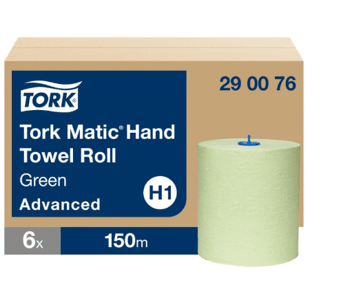 Handdoekrol Tork Matic H1 groen 2-laags 150 meter | 6 rol Handdoekrol Tork Matic H1 groen 2-laags 150 meter | 6 rol