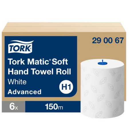 Tork Matic 290067 6st Soft Hand Towel Roll 2laags wit 150meter x 21cm Advanced a 6rollen Tork Matic 290067 6st Soft Hand Towel Roll 2laags wit 150meter x 21cm Advanced a 6rollen