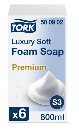 Tork 500902 4st Foam Soap handzeep luxury soft 6x800ml Tork 500902 4st Foam Soap handzeep luxury soft 6x800ml