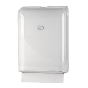 Vouw handdoekdispenser Pearl White voor papieren z-vouw