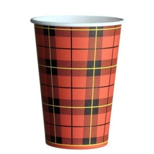 Kartonnen koffiebeker 180cc 7.5oz Schotse ruit scotty doos 2500 stuks