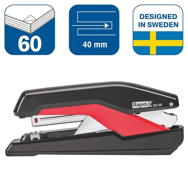 Bureaunietmachine Rapid Supreme fullstrip S1O60 60 vel zwart