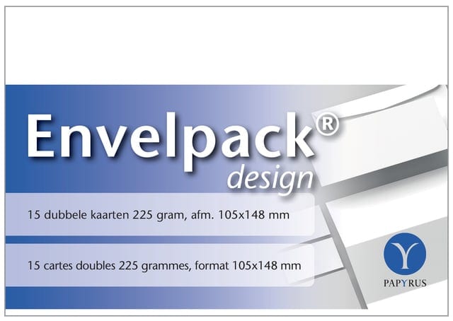 Dubbele kaart Papyrus Envelpack Design A6 105x148mm wit 8944