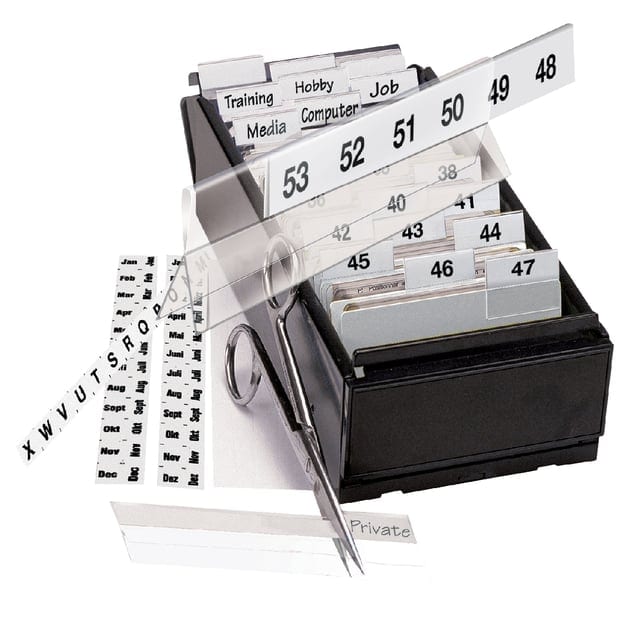 Indextabs Djois 10x150mm zelfklevend aanpasbaar permanent wi