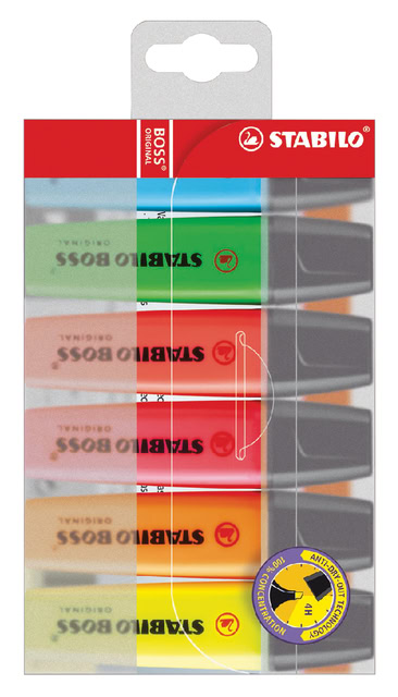 Markeerstift STABILO BOSS 70/6 assorti blister à 6 stuks - Afbeelding 2