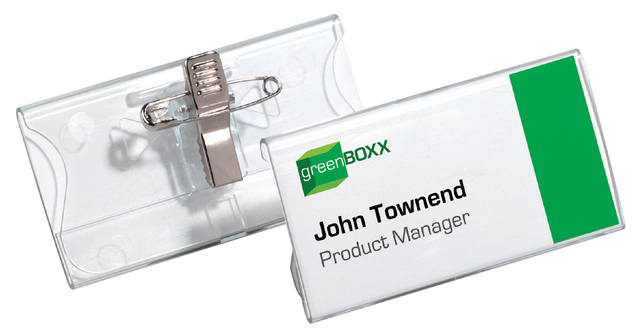 Acrylbadge Durable met combiklem 40x75mm - Afbeelding 3