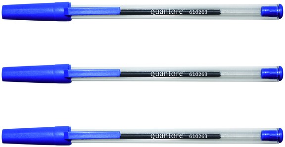 Balpen Quantore Stick blauw medium - Afbeelding 2