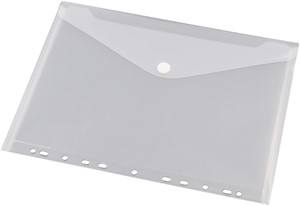Enveloptas Europel A4 240x310mm 11-gaats PP transparant wit