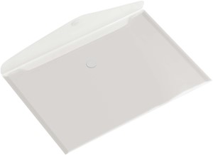 Enveloptas Europel A4 335x240mm dwars PP transparant wit