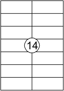 Etiket Quantore 105×42.4mm 1400 stuks