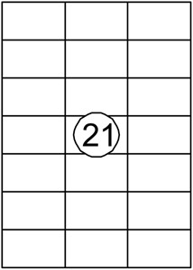 Etiket Quantore 70×42.3mm 2100 stuks