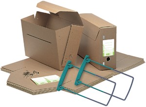 Gemeentearchiefdoos JalemaClipex folio 370x265x115mm bruin