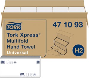 Handdoek Tork H2 Xpress Universal multifold 1-laags 213x234mm 20×250 vel wit 471093