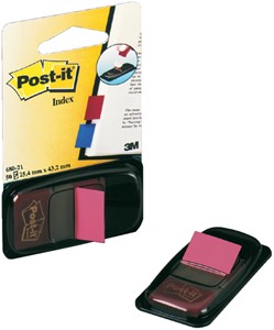 Indextabs Post-it 680 25.4×43.2mm felroze 50 tabs