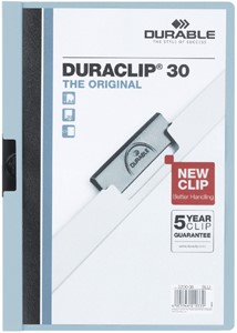 Klemmap Durable Duraclip A4 3mm 30 vellen lichtblauw