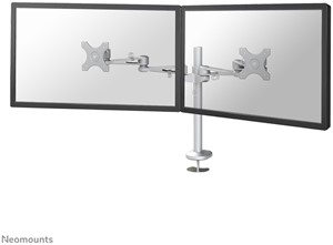 Monitorarm Neomounts D935DG 2×10-27″ doorvoer zilvergrijs