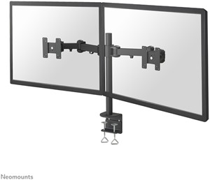 Monitorarm Neomounts D960D 2×10-27″ met klem zwart