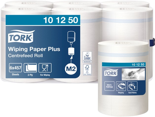 Poetspapier Tork M2 Plus Advanced 2-laags 160m wit 101250 - Afbeelding 2