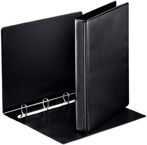 Presentatieringband Esselte A4 4-rings D-mech 25mm zwart 49733