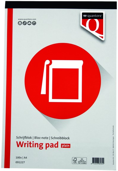 Schrijfblok Quantore A4 blanco 100vel 60gr - Afbeelding 2