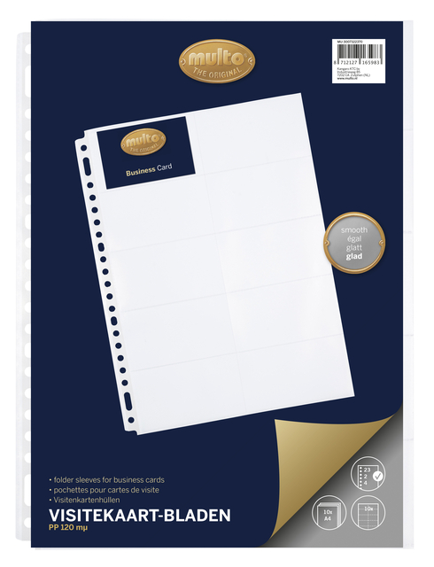 Showtas Multo 23-gaats A4 235x312mm PP voor 10 visitekaartjes 10 stuks - Afbeelding 3