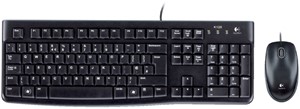 Toetsenbord Logitech MK120 Qwerty + muis USB zwart